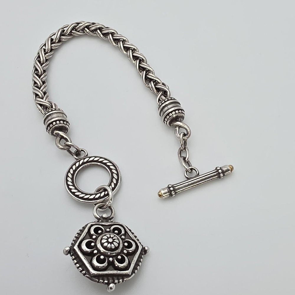 Brighton Silver and Gold Two-Tone Toggle Bracelet - Picture 3 of 8